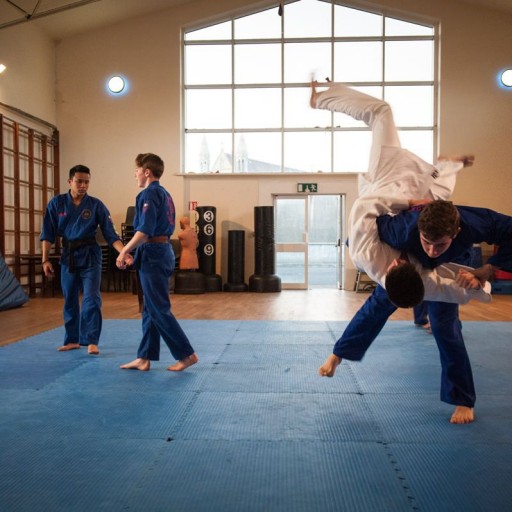 photo of Ju-jutsu students sparring martial arts